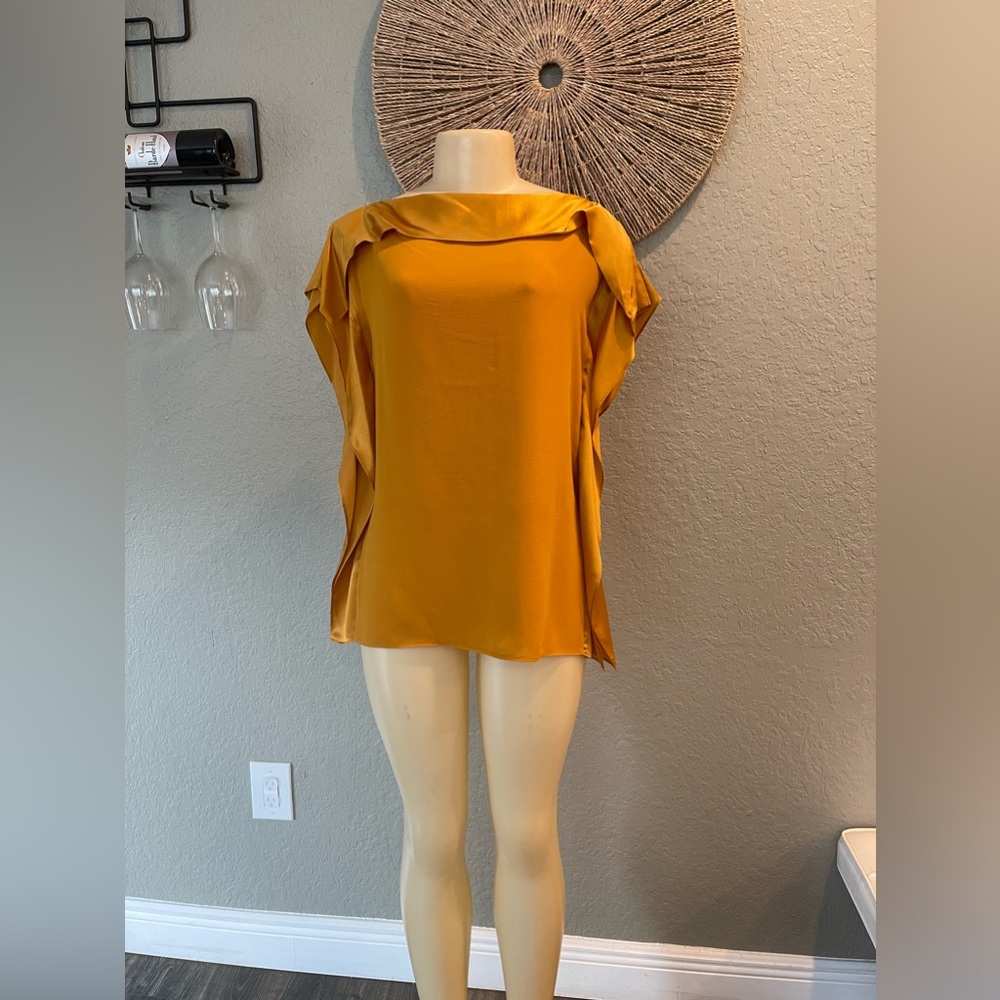 Gold Flared Blouse